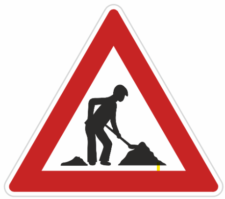 Baustellenschild